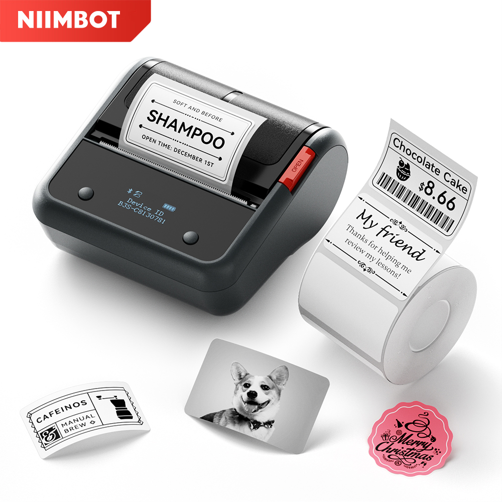 Commercial Label Printing Machine - Niimbot B3S беспроводной принтер этикеток 3-дюймовый