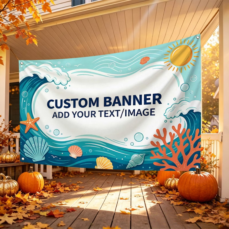 Commercial Printing In Photoshop - Индивидуальные флаги-баннеры, подходящие для выпускных церемоний,